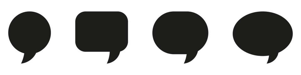 Chat vector icon. Talk bubble speech icon. Blank empty bubbles vector design elements. - obrazy, fototapety, plakaty