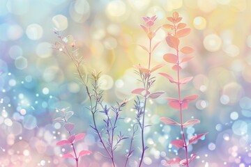 Fototapeta na wymiar Abstract blurred background with plants
