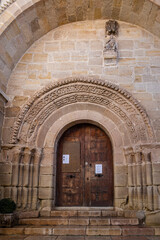 Fototapeta premium Church of San Vicente Mártir, Romanesque from the 11th century, Siguenza, Guadalajara, Spain