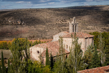 Church of San Bartolomé, Romanesque style temple, Atienza, Guadalajara Province, Castilla-La...