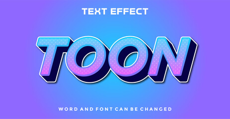 Toon editable text effect