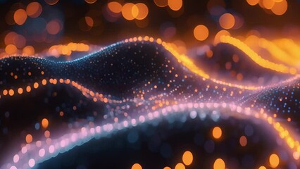 Dark wave abstraction resonates with electronic rhythms and beats.