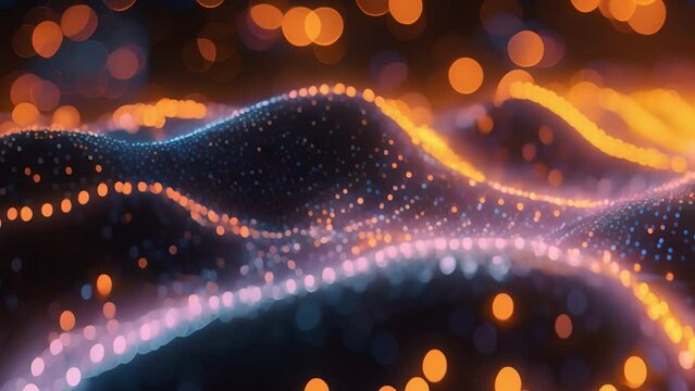 Dark wave abstraction resonates with electronic rhythms and beats.