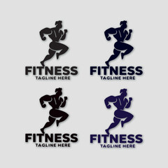 Vector illustration of a fitness logo design