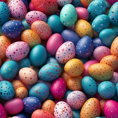 Fototapeta na wymiar Eggcellent Easter: Seamless Pattern.