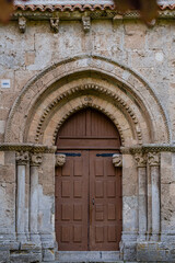 ornamental entrance, Hermitage of Nuestra Señora del Valle, Romanesque ogival temple of Byzantine...