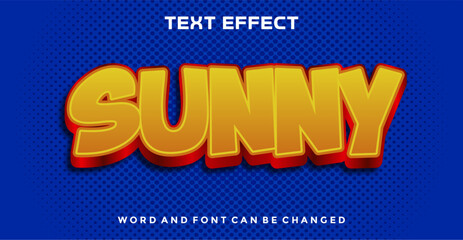 Sunny editable text effect