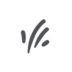 Comic movement lines icon, manga doodle element. Funny retro express energetic effect of action, cute speed motion trails of moving character. Movement of comic book style vector illustration