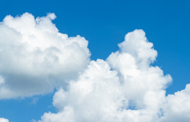 Blue sky background with tiny clouds. Nature abstract background for your design