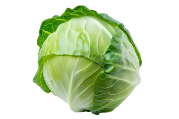Fototapeta premium Top view. Cabbage isolated on transparent background.