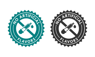 no artificial flavors badge template illustration