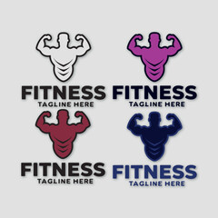 Vector illustration of a fitness logo design