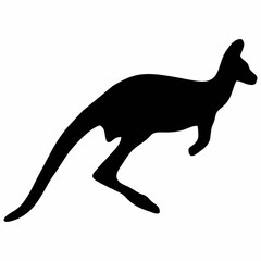 silhouette of a standing kangaroo