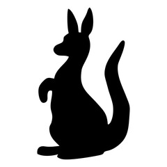 silhouette of a standing kangaroo