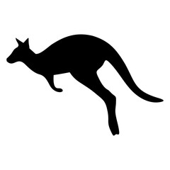 silhouette of a standing kangaroo