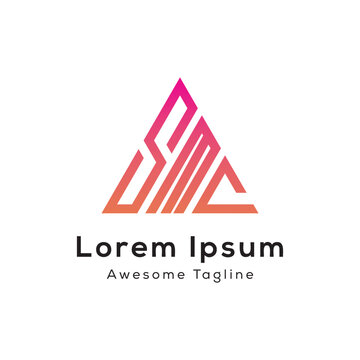 vector smc triangle logo design