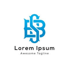 vector bs letter initial logo