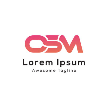 vector letter osm initial logo
