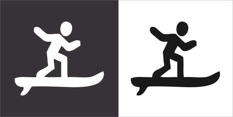 Illustration vector graphics of surf icon