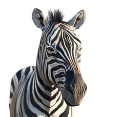 zebra isolated on transparent background, png