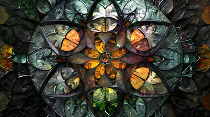 Kaleidoscope of color with beautiful ornamental - Thorough background summary - seamless