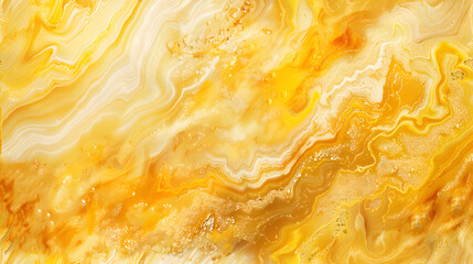 Vibrant Yellow Marble Swirl Background with Orange Accents for Dynamic Designs