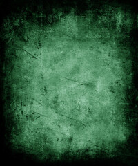 Green grunge scrary scratched background, distressed wall, damaged texture