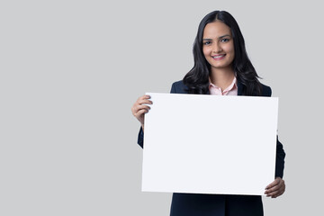 Business woman with different poses an expressions on white background.  