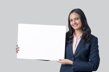 Business woman with different poses an expressions on white background.  