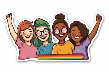 LGBTQ Sticker superb sticker design. Rainbow lgbtq pride sticker for diversity motive support sticker diversity Flag. Colored lgbt parade gender nonconforming. Gender speech ultramarine blue