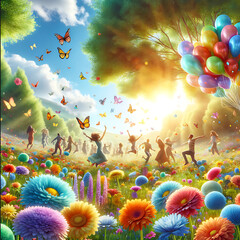 celebration, colorful, illustration, fun, happy
