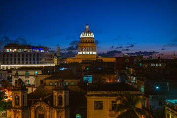 skyline of Havana, or Habana, the capital and largest city of Cuba - 745808585
