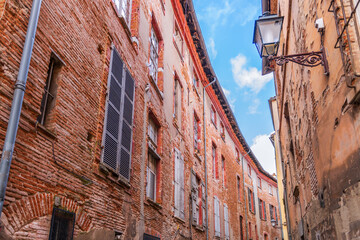 Old narrow street in the Saint tienne district in Toulouse, Occitanie, France - 745808908