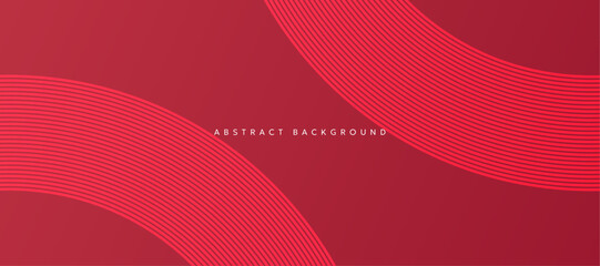 Red abstract background with red curve waves.