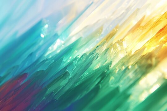 背景 テクスチャ オーロラ セロファン 虹 クリスタル スペクトル グラデーション, Generative AI