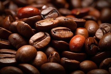Fresh toasted coffee grain background - perfect for a cool wallpaper, generative IA
