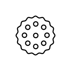 Cookies outline icons, minimalist vector illustration ,simple transparent graphic element .Isolated on white background