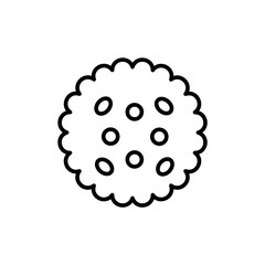 Cookies outline icons, minimalist vector illustration ,simple transparent graphic element .Isolated on white background