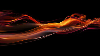 Fire flames on a black background. Fire fiery background, abstract fire flames on a dark background, abstract background