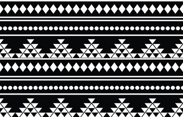 aztec seamless pattern.  rug textile print texture Tribal design, geometric symbols for logo, cards, fabric decorative works. traditional print vector illustration. on black and white background.