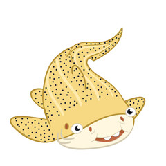 Endangered species Zebra Shark Cartoon Isolate Vector Character Design Illustration