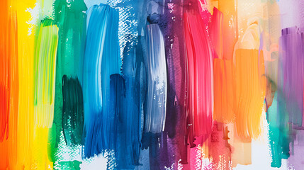 Bright rainbow colors paint strokes background, colorful abstract Rainbow Curtain Background, with...
