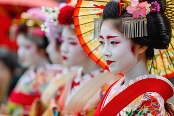 japanese geisha in kimono