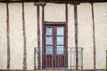 typical facade, Santo Domingo de Silos, Burgos province, Spain