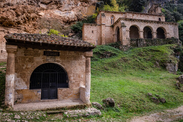 Hermitage of Santa María de la Hoz in Tobera, Las Merindades, province of Burgos, region of Las...