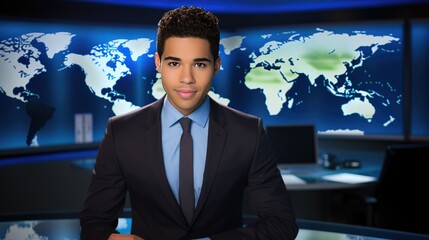 Male TV reporter
