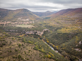 Naklejka premium Hoces del Alto Ebro and Rudrón, Plan of Natural Spaces of Castilla y León, Las Merindades, Burgos, Spain