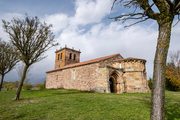 church of Santa María La Mayor, Romanesque, 12th century, Villacantid,Cantabria, Spain