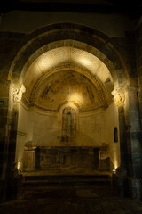 church of Santa María La Mayor, Romanesque, 12th century, Villacantid,Cantabria, Spain