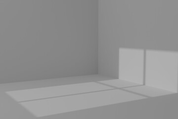 window shadow in an empty room